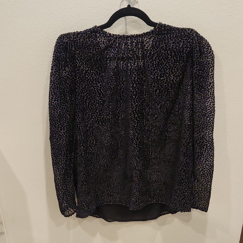 Express Black and White Speckled Blouse
